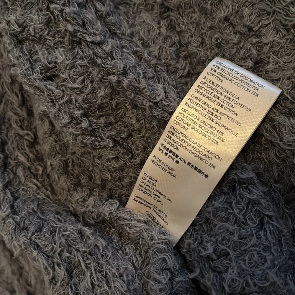 Care Free People Life's Purpose knit woven ribbon trimmed cardigan sweater sz.XS